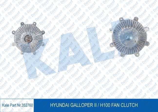 KALE 352760 Fan Termik Hyundai Galloper Ii / H100